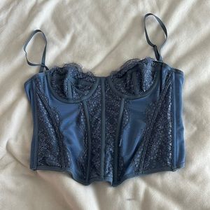 Urban Outfitters Out from Under modern love corset top in slate